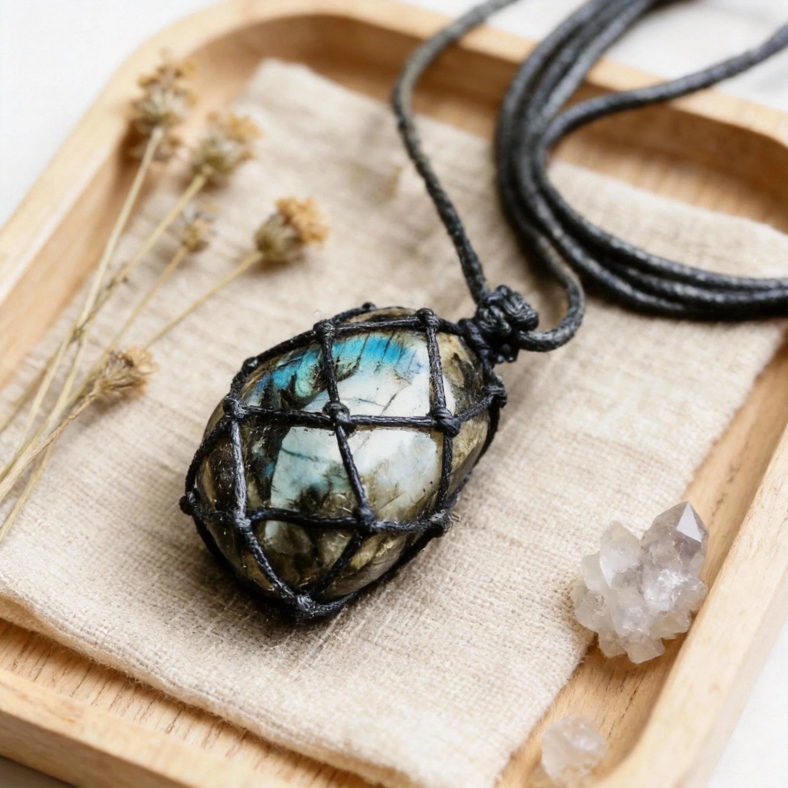 Quiet Reflection Necklace —  Labradorite Pendant