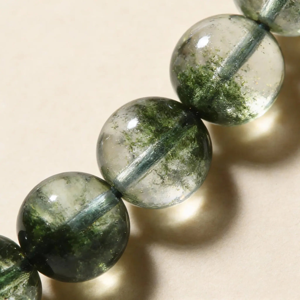Clear Growth – Green Phantom Quartz Crystal Bracelet